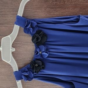 Dressbarn deep blue purple shift dress